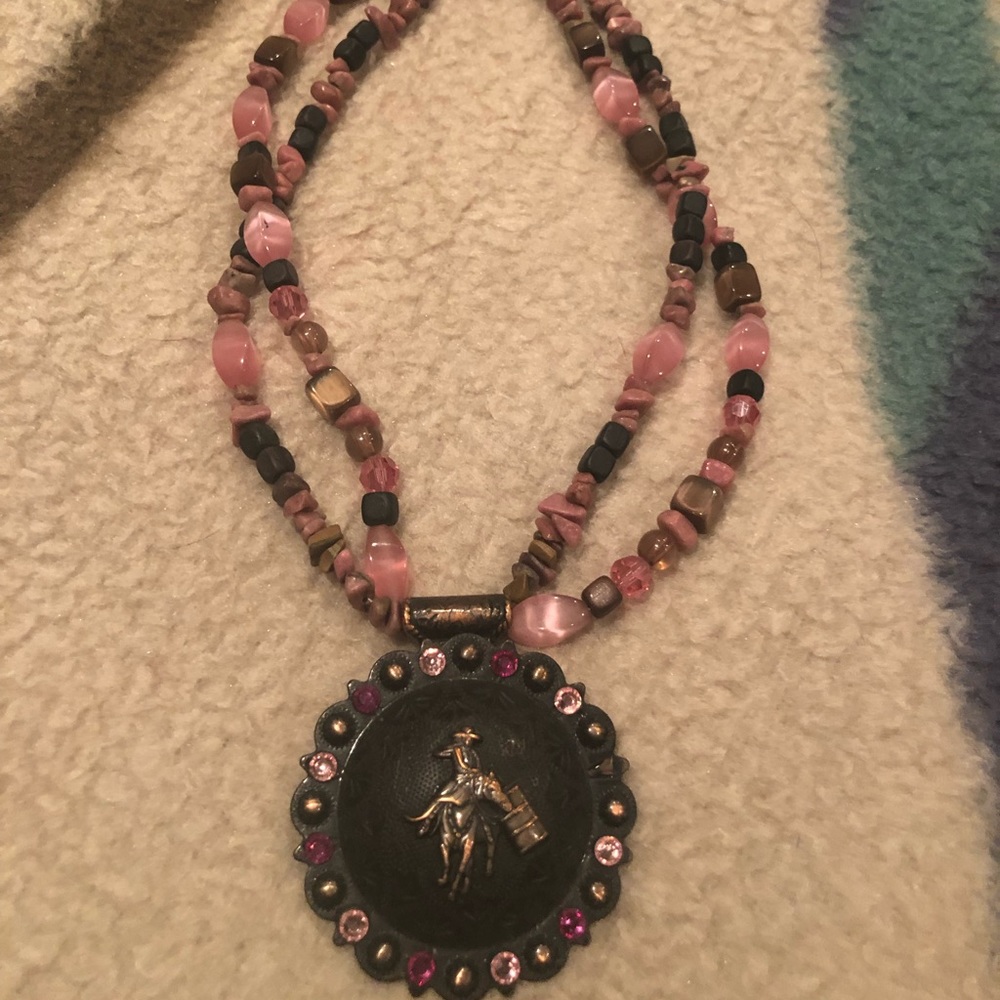 Barrel Racer handmade Necklace